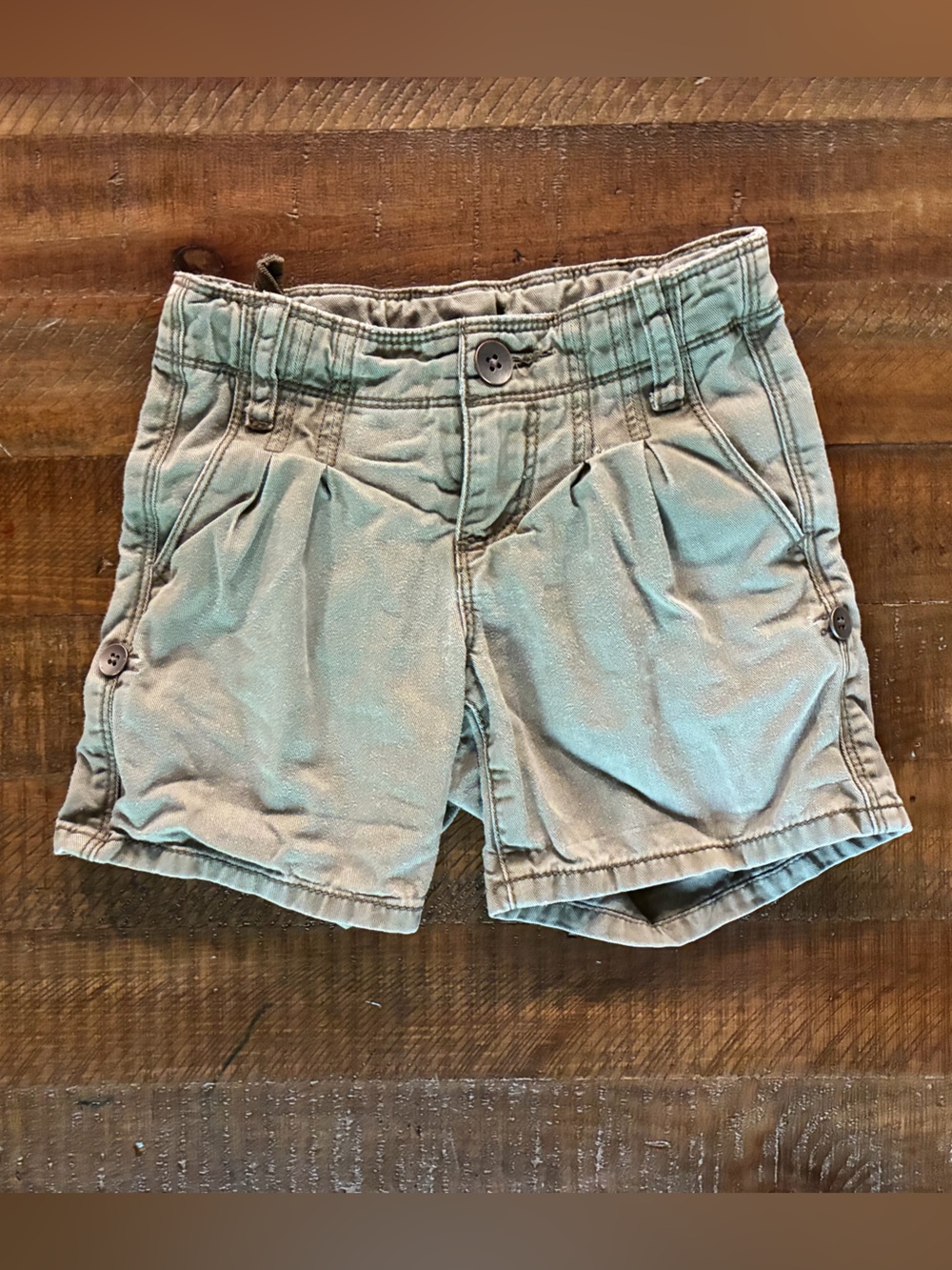 GAPKids Cargo Shorts in Light Khaki with Roll Tab Feature